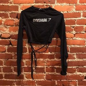 Gymshark - LONG SLEEVE RIBBON CROP TOP